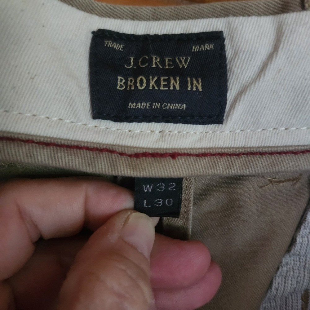 J Crew Chino Pants Broken In 770 Straight Embroidered Lighthouses Preppy Size 32 - Picture 7 of 11